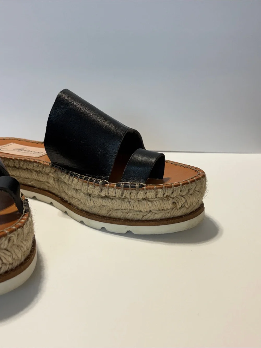 Gaimo Spain Women's Leather Espadrille Platform Sandals Size 39